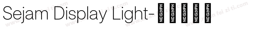 Sejam Display Light字体转换